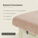 Badstof Hoeslaken Massagetafel Lichtbruin zonder Uitsparing