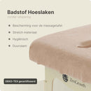 Badstof Hoeslaken Massagetafel Lichtbruin met Uitsparing