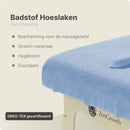 Badstof Hoeslaken Massagetafel Lichtblauw met Uitsparing