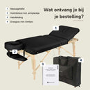ZENGROWTH Inklapbare Massagetafel Nimman Zwart 71cm