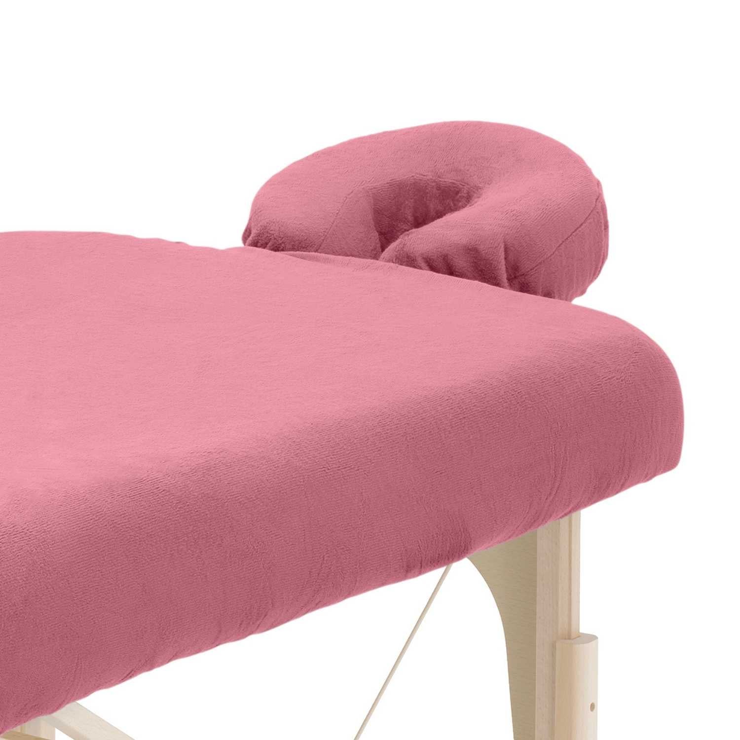 ZenGrowth Serenza microvezel hoeslaken met hoofdsteunhoesje blush roze