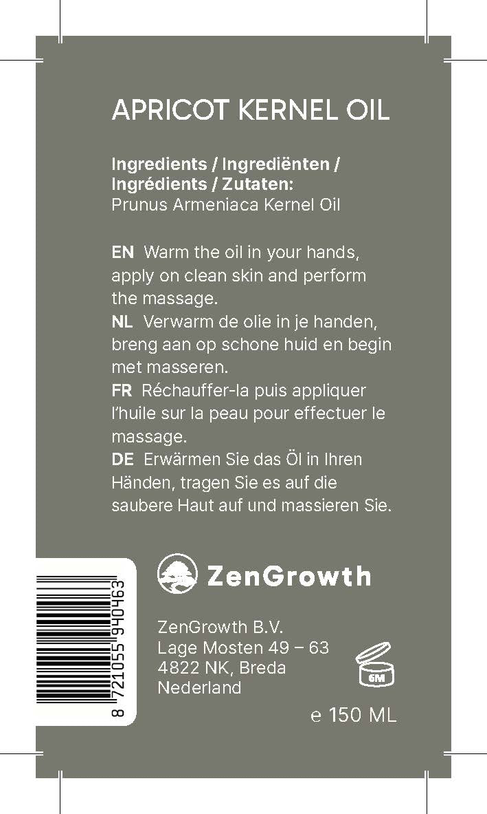 ZenGrowth 100% Natuurlijke Abrikozenpit Olie 150ml