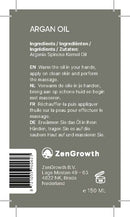 ZenGrowth 100% Koudgeperste Biologische Argan Olie 150ml