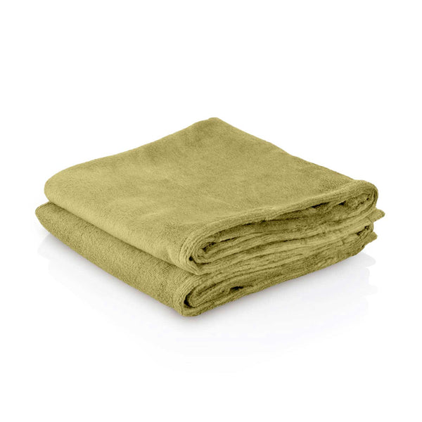 2x ZenGrowth Serenza microvezel massage handdoek 45 x 90cm Olijfgroen Licht