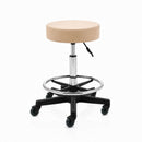 ZenGrowth Tabouret Beige met voetring en plastic frame – kapperswieltjes