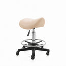 ZenGrowth Zadelkruk Beige met voetring en plastic frame – kapperswieltjes