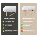 Fluffy Fleece Hoeslaken met elastiek Wit met Hoofdsteunhoesje