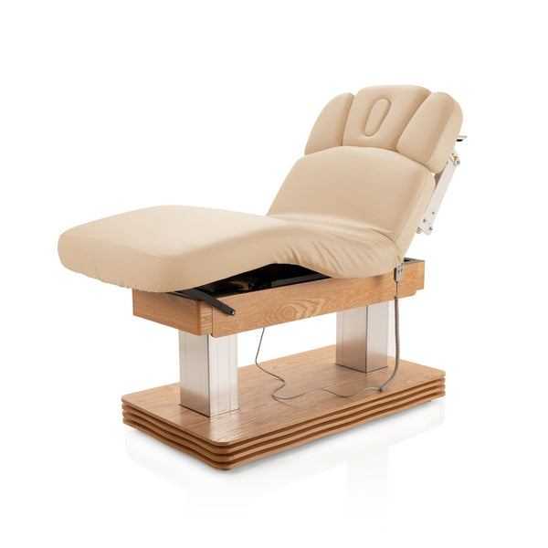 Woodstock elektrische massagetafel 79cm beige