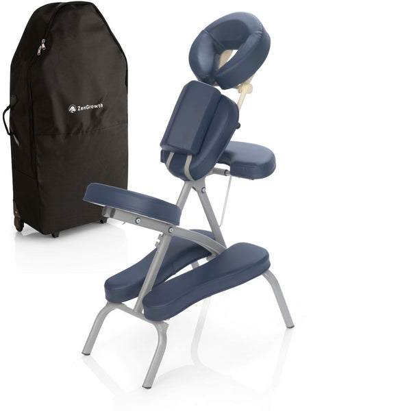ZENGROWTH Massagestoel Valo Inklapbaar Marineblauw