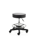 ZenGrowth Tabouret Zwart met voetring en plastic frame