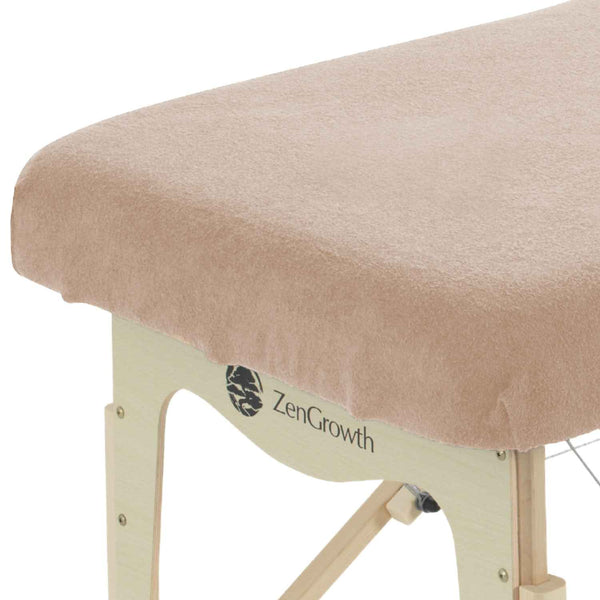 Badstof Hoeslaken Massagetafel Lichtbruin zonder Uitsparing