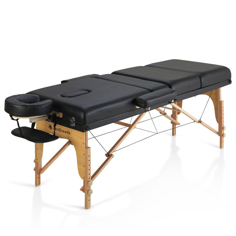 ZenGrowth inklapbare massagetafel Oslo 71cm Zwart