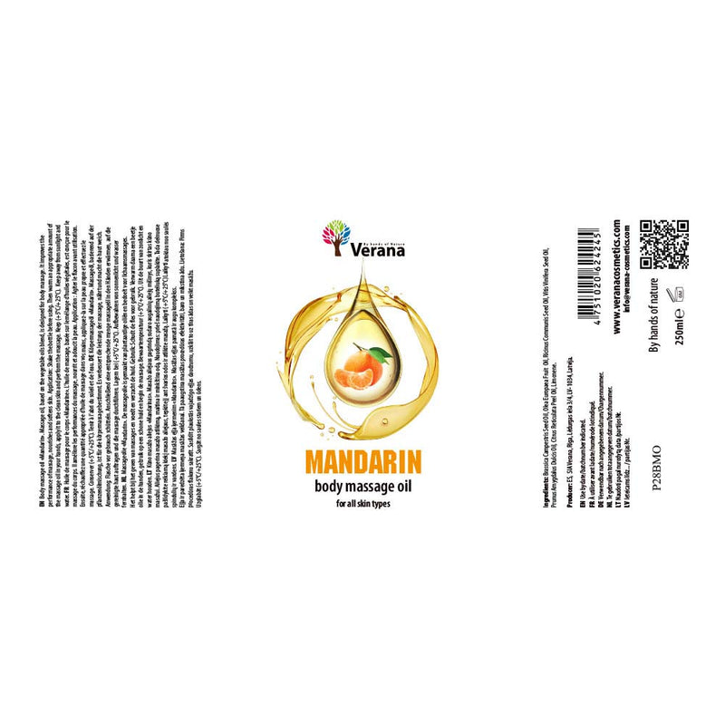 Verana 100% natuurlijke Massageolie Mandarijn 250ml