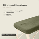 ZenGrowth Serenza microvezel hoeslaken met uitsparing Olijfgroen Donker