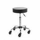 ZenGrowth Tabouret Zwart met chromen frame – kapperswieltjes
