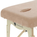 Tweedekans set Badstof Hoeslakens Massagetafel met Uitsparing Wit+ Lichtbruin + Chocoladebruin + Lichtblauw