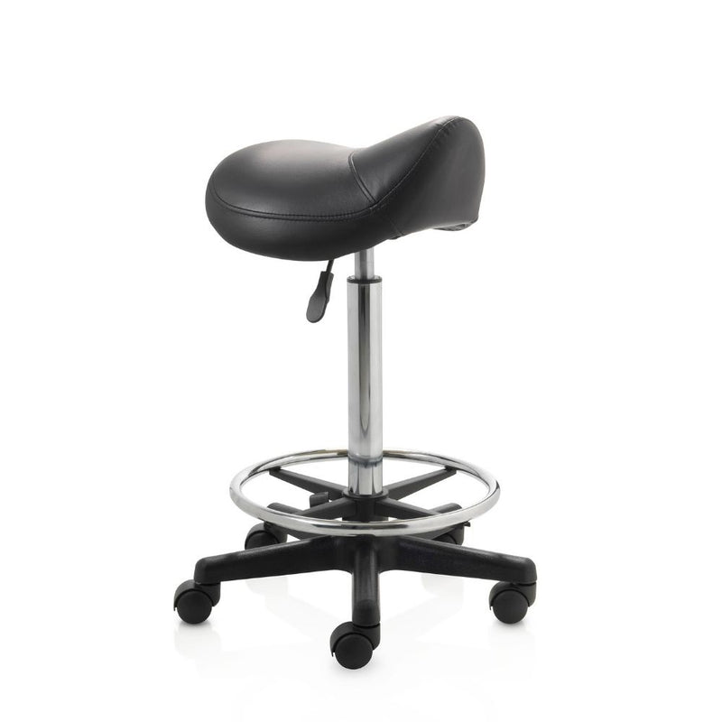 ZenGrowth Zadelkruk Zwart met voetring en plastic frame
