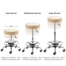 ZenGrowth Tabouret Beige met voetring en chroom frame