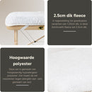 Fluffy Fleece Hoeslaken met elastiek Wit met Hoofdsteunhoesje