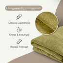 ZenGrowth Serenza microvezel massage handdoek 100 x 220cm olijfgroen licht