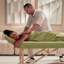 ZenGrowth Serenza microvezel massage handdoek 100 x 220cm olijfgroen licht