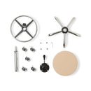 Tweedekans ZenGrowth Tabouret Beige met chroom frame, Hoge gasveer en Harde Wieltjes