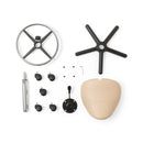 Tweedekans ZenGrowth Zadelkruk Beige met voetrin, plastic frame, zachte wieltjes en middelhoge gasveer