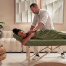 ZenGrowth Serenza microvezel massage handdoek 100 x 220cm olijfgroen donker