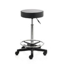 ZenGrowth Tabouret Zwart met voetring en plastic frame