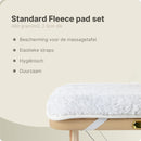 Fluffy Fleece Hoeslaken met elastiek Wit met Hoofdsteunhoesje