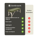 ZenGrowth Serenza microvezel hoeslaken met uitsparing Olijfgroen Donker