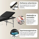 ZENGROWTH Inklapbare Massagetafel Athlete Zwart 63.5cm