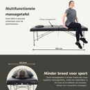 ZENGROWTH Inklapbare Massagetafel Athlete Zwart 63.5cm