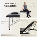 ZENGROWTH Inklapbare Massagetafel Athlete Zwart 63.5cm