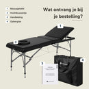 ZENGROWTH Inklapbare Massagetafel Athlete Zwart 63.5cm