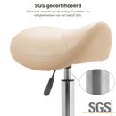 Tweedekans ZenGrowth Zadelkruk Beige met voetrin, plastic frame, zachte wieltjes en middelhoge gasveer