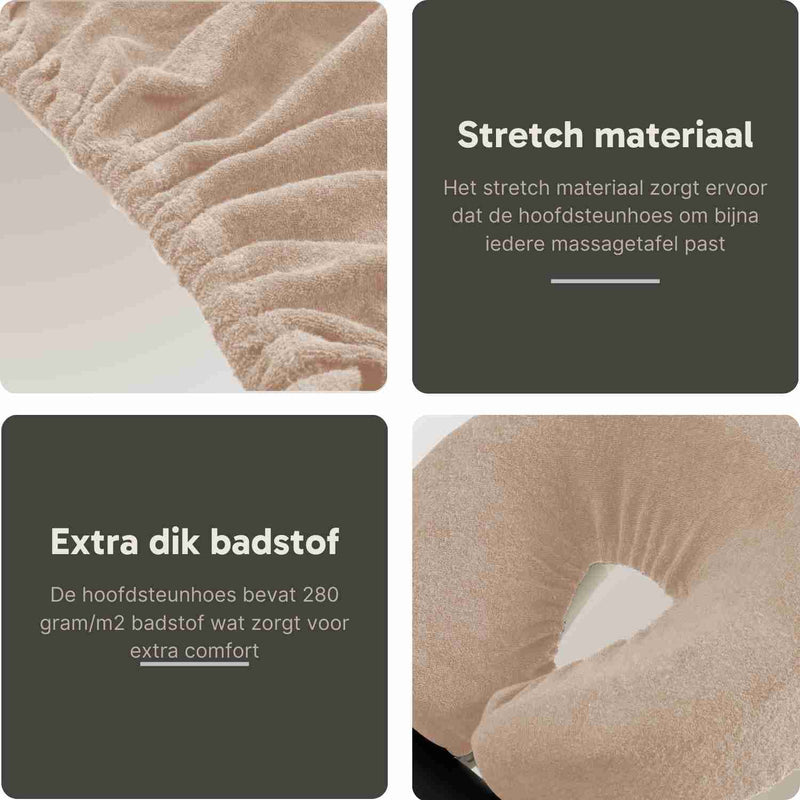 Badstof Hoofdsteunhoesje Lichtbruin