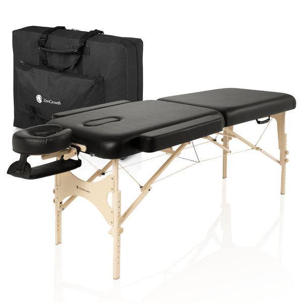 ZENGROWTH Massagetafel Belverde 3.0 Zwart 71cm met armsteunen