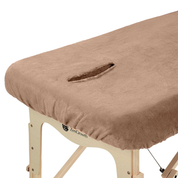 ZenGrowth Serenza microvezel hoeslaken met uitsparing bruin