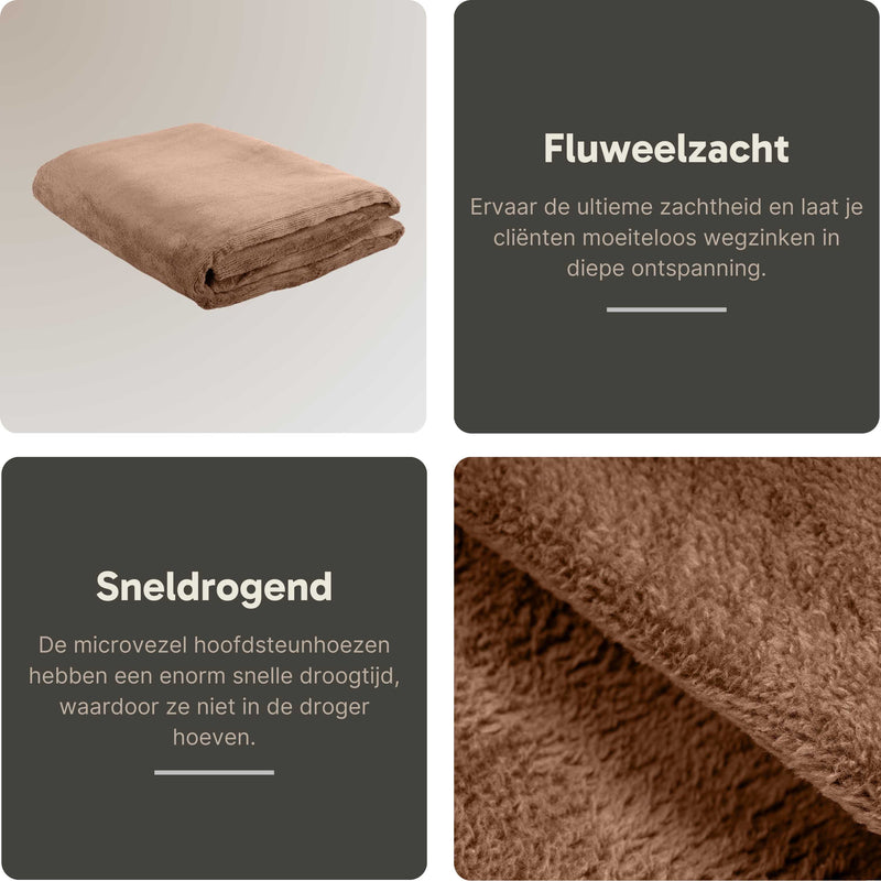 ZenGrowth Serenza microvezel massage handdoek 100 x 220cm bruin