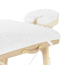 Fluffy Fleece Hoeslaken met elastiek Wit met Hoofdsteunhoesje