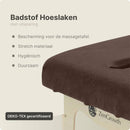 Badstof Hoeslaken Massagetafel Chocoladebruin met Uitsparing