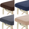Tweedekans Set van Badstof Hoeslaken Massagetafel zonder Uitsparing Grijs + Lichtbruin + Blauw + Chocolade