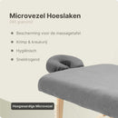 ZenGrowth Serenza microvezel hoeslaken met hoofdsteunhoesje grijs