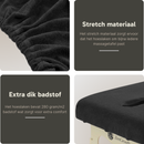 Badstof Hoeslaken Massagetafel Zwart met Uitsparing