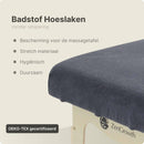 Badstof Hoeslaken Massagetafel Grijs zonder Uitsparing