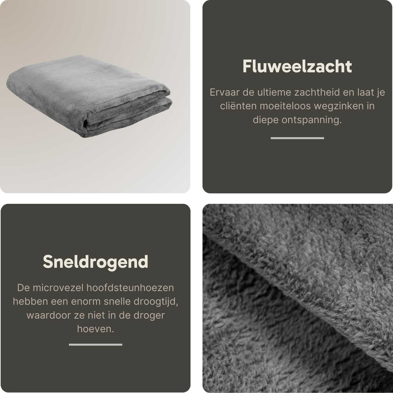 ZenGrowth Serenza microvezel massage handdoek 100 x 220cm grijs