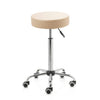 Tweedekans ZenGrowth Tabouret Beige met chroom frame, hoge gasveer en zachte wieltjes