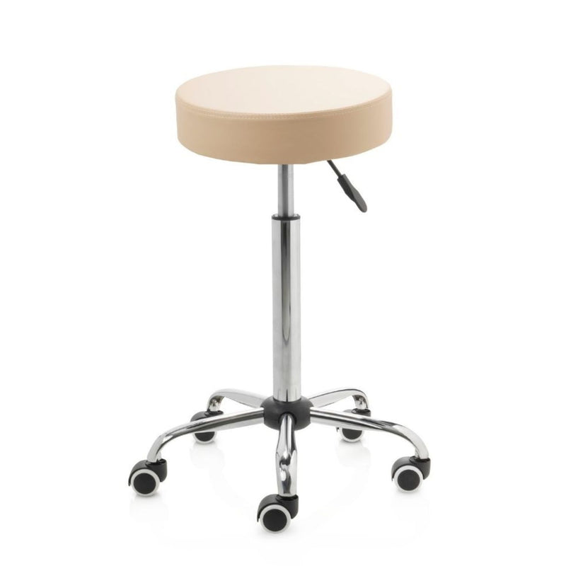 ZenGrowth Tabouret Beige met chroom frame