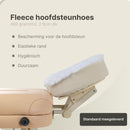 Fluffy Fleece Hoeslaken met elastiek Wit met Hoofdsteunhoesje